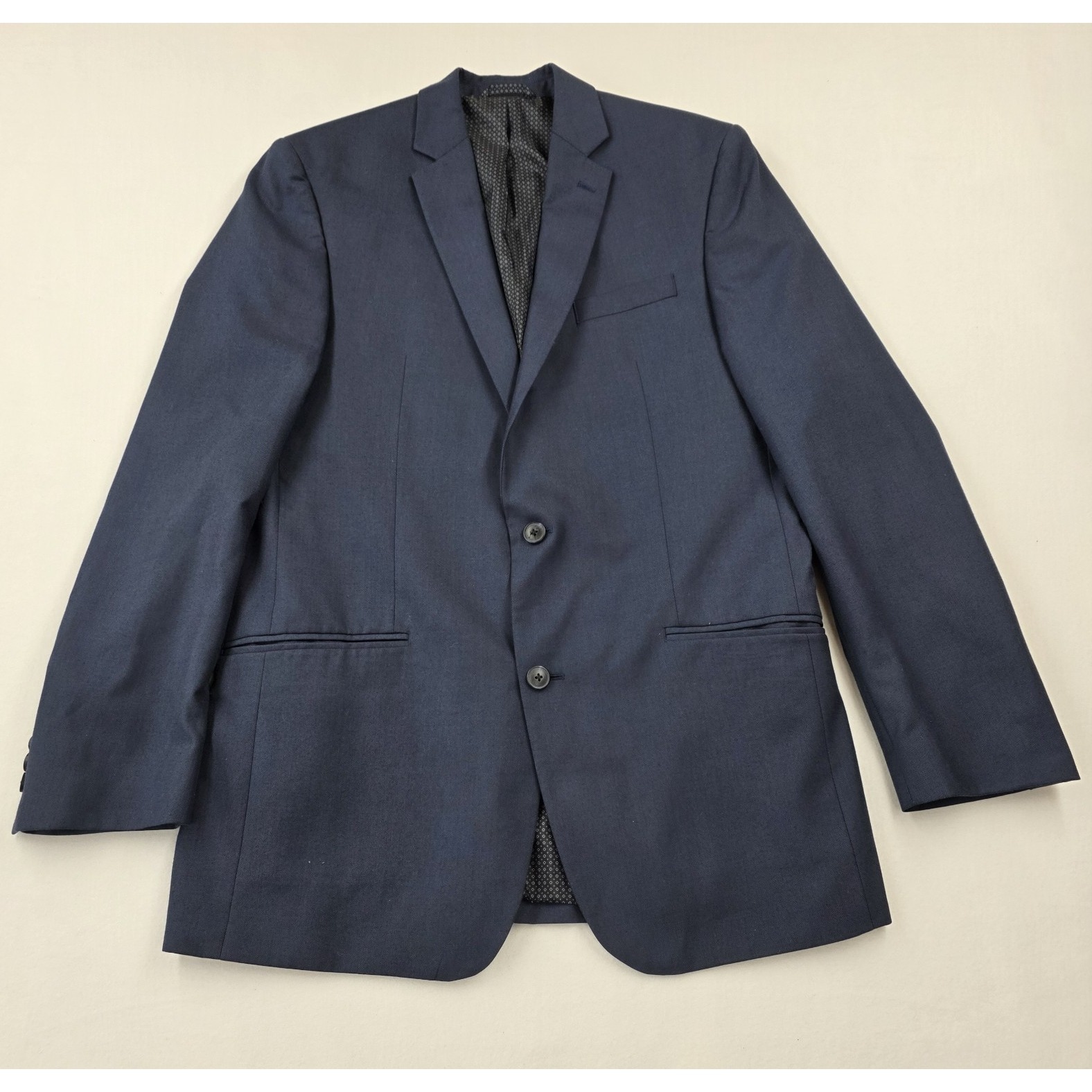 Madison Modern Fit Blue Suit Jacket 42l Two-Button Single-Breasted Dry Clean